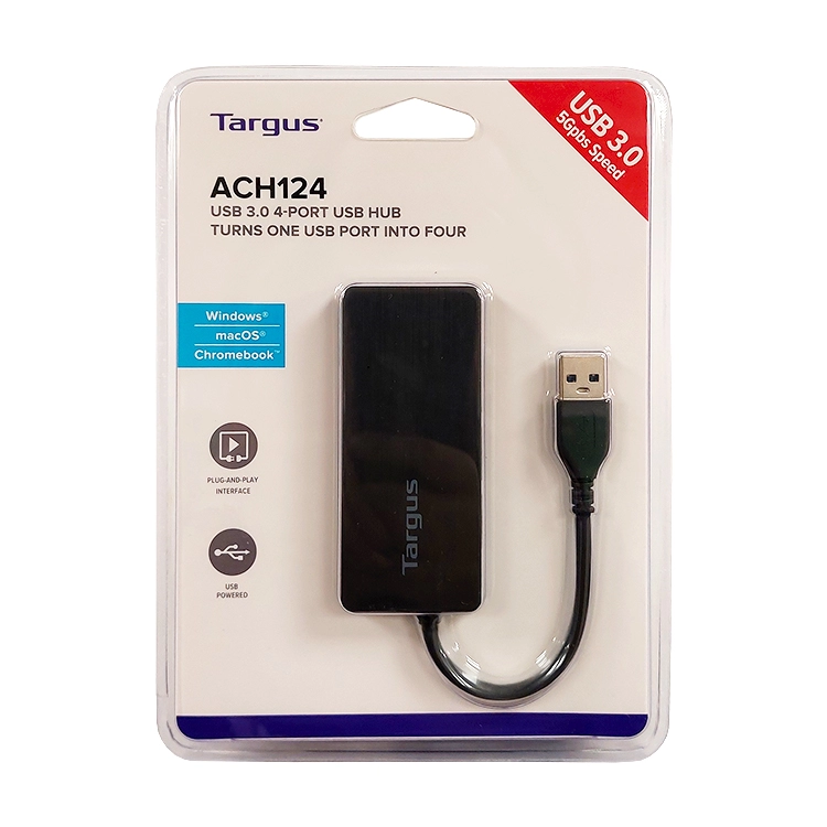 Targus ACH124 4 Puertos de USB en 1 Art.ACH124US